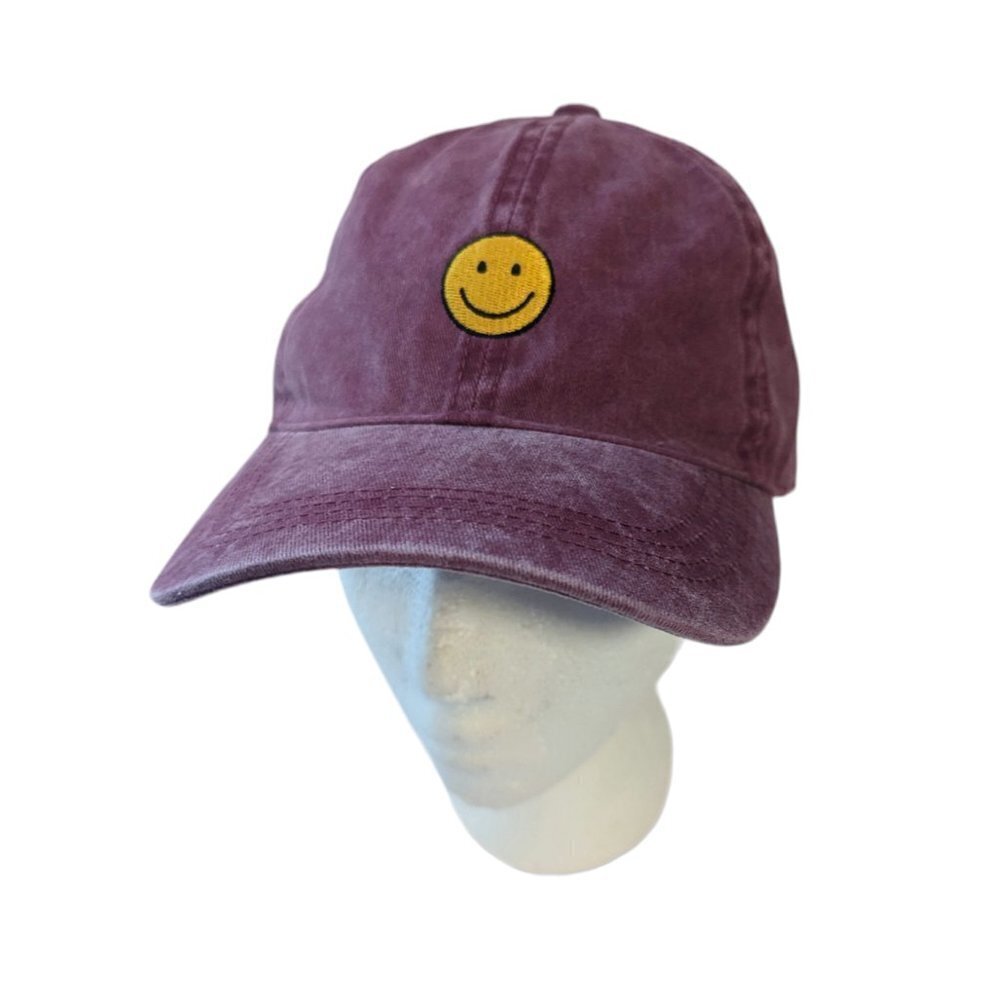 David and Young Dad Hat Baseball Hat Smile Face Space Dye Adjustable‎ Tab Unisex